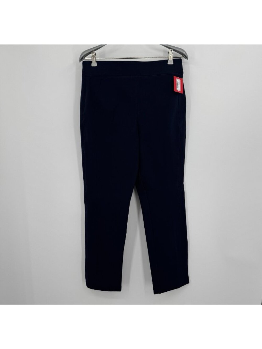 SPANX The Perfect Navy Ponte Ankle Pant Back Seam Skinny Pants M Petite 27" Ins